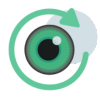 An eye with an arrow around it, to show the synchronisation