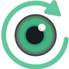 An eye with an arrow around it, to show the synchronisation